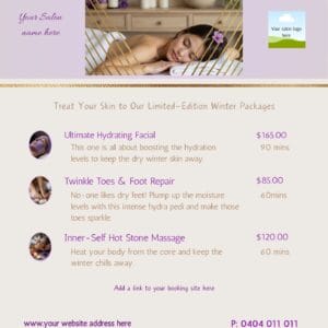 Cold Days – Winter Canva Beauty Templates for Salons