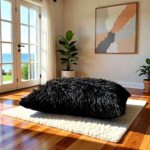 Kitty Bed Cover – Navy Faux Fur “African Porcupine” (Cover Only)