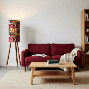 Designer Lamp - Vintage Coffee 120cm H