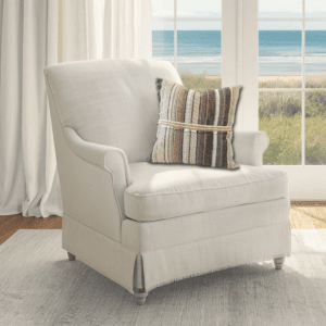 Chunky Cotton Stripe Cushion – Burlap Fringe Trim (with Foam Insert)