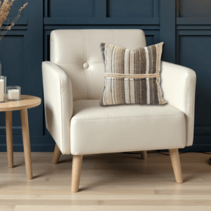 Chunky Cotton Stripe Cushion Cover – Burlap Fringe Trim (Cover Only)