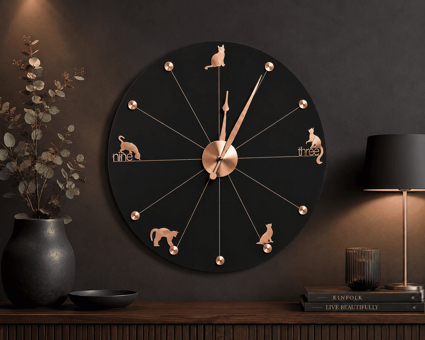 Curious Kitties Wall Clock| Handmade in Australia - Image 4