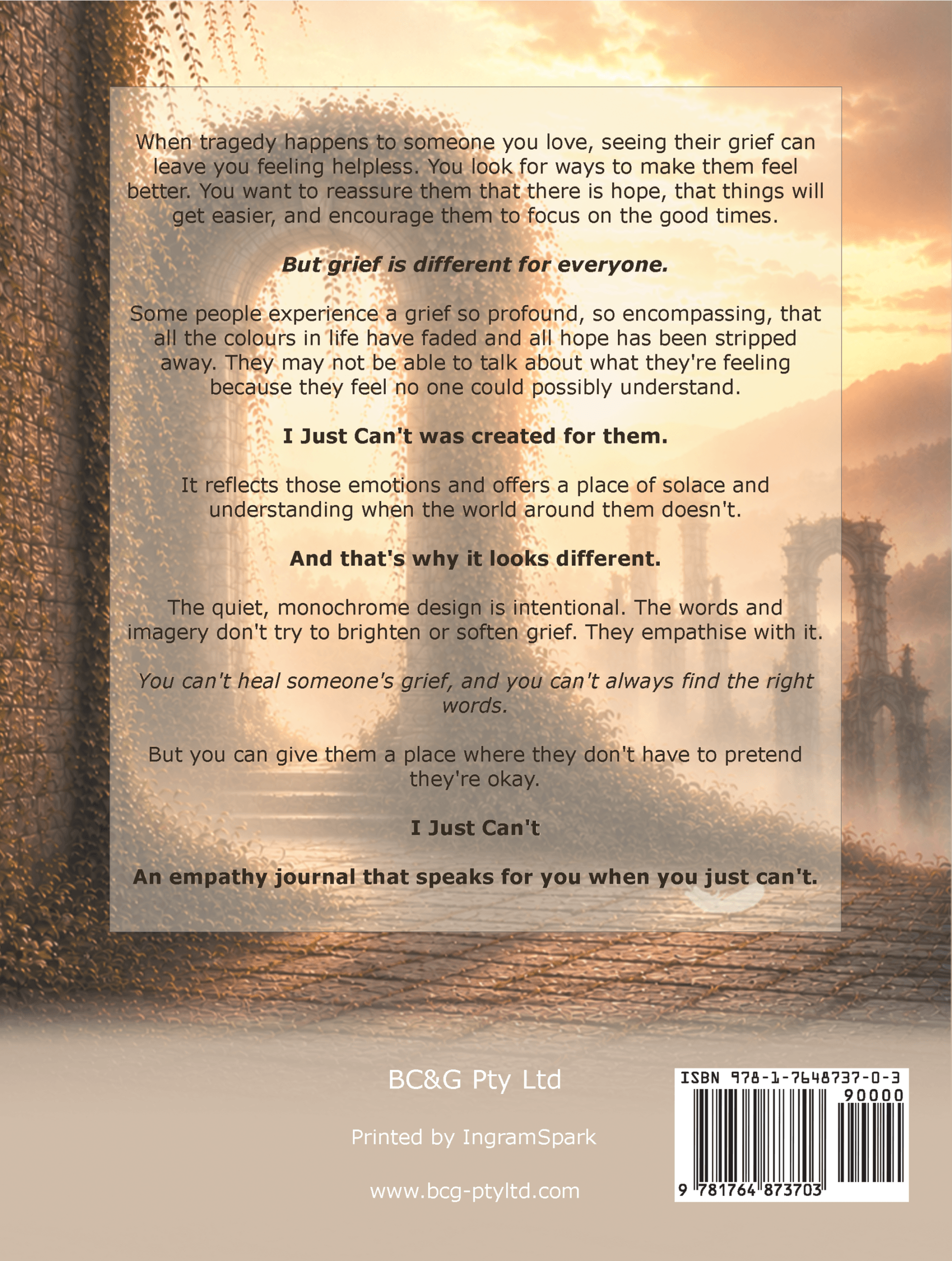 I Just Can't | An Empathy Journal for Grief - Image 8