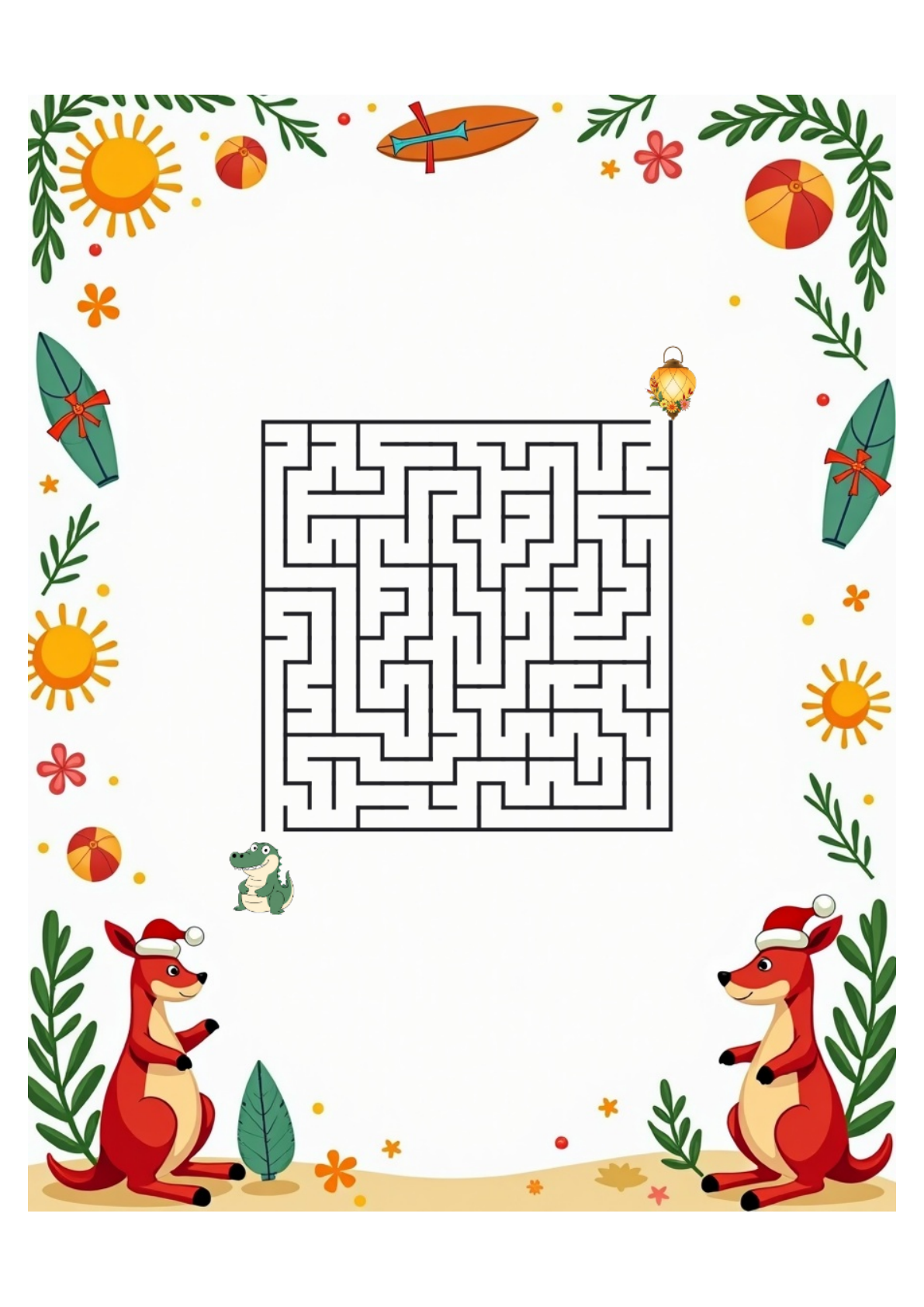 Christmas Mazes – Very Hard – 100 Printable Puzzles - Image 3