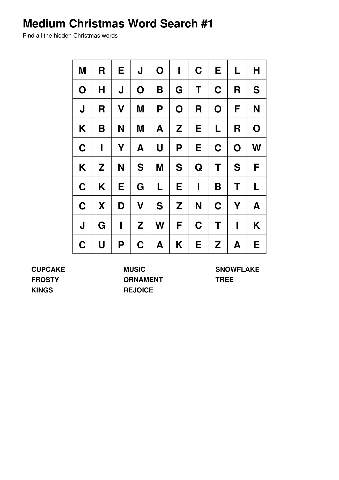 Christmas Word Searches – Medium – 50 Printable Puzzles – Book 3 - Image 2