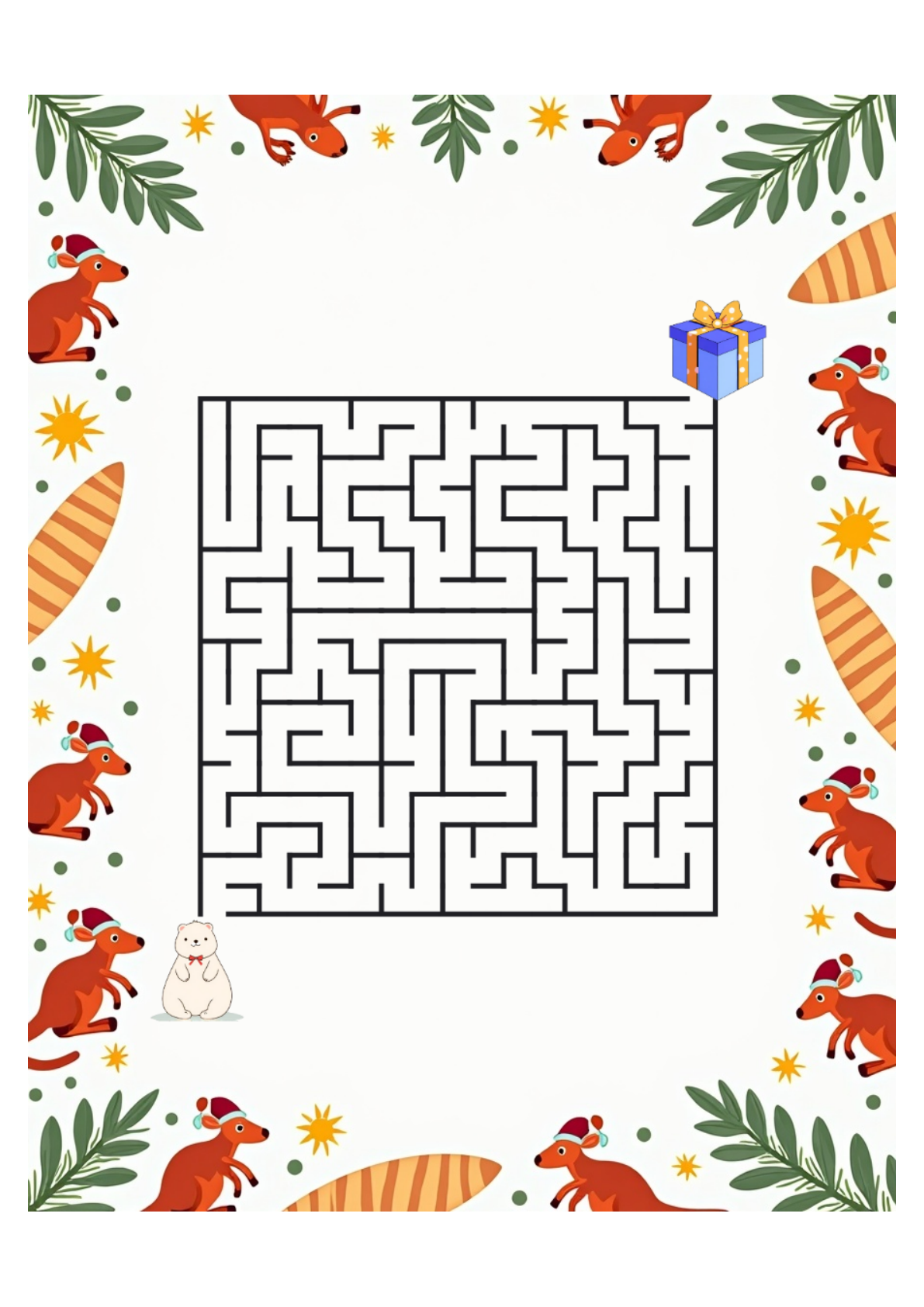 Christmas Mazes – Very Hard – 100 Printable Puzzles - Image 5