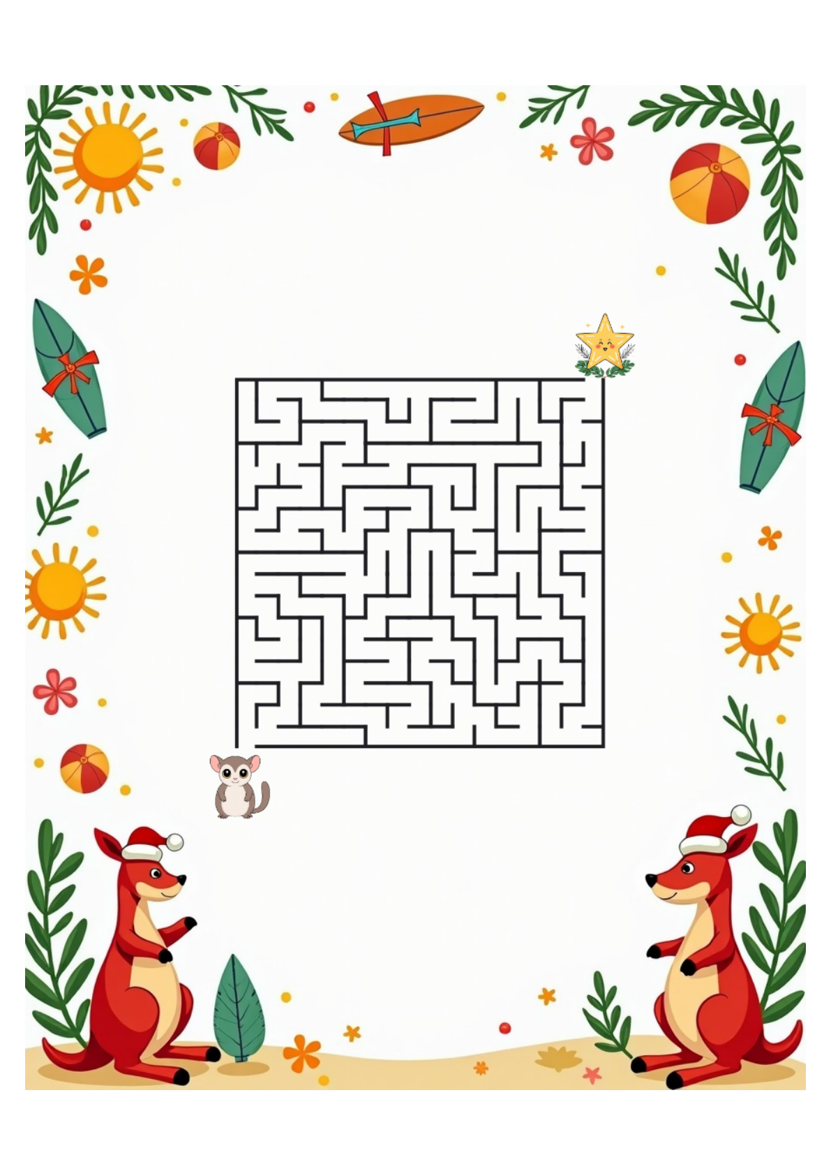 Christmas Mazes – Very Hard – 100 Printable Puzzles - Image 6