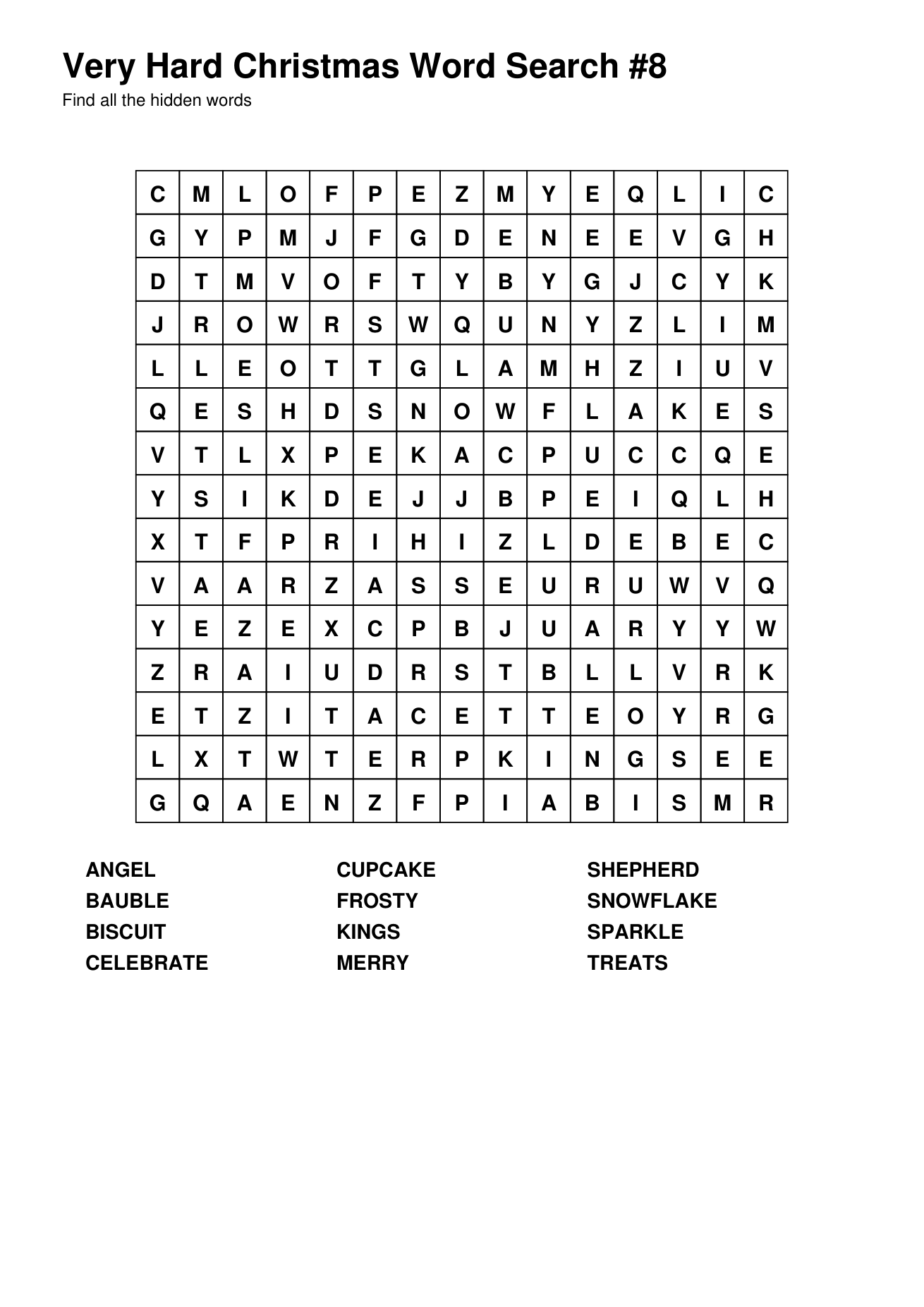 Christmas Word Searches – Very Hard – 25 Printable Puzzles - Image 8