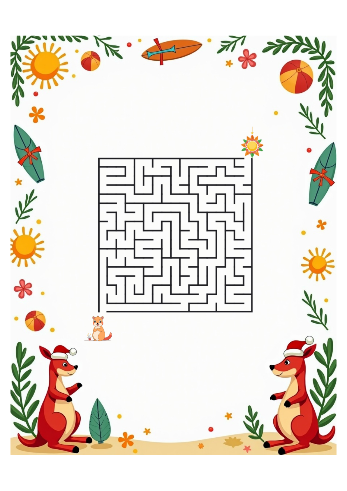 Christmas Mazes – Very Hard – 100 Printable Puzzles - Image 9