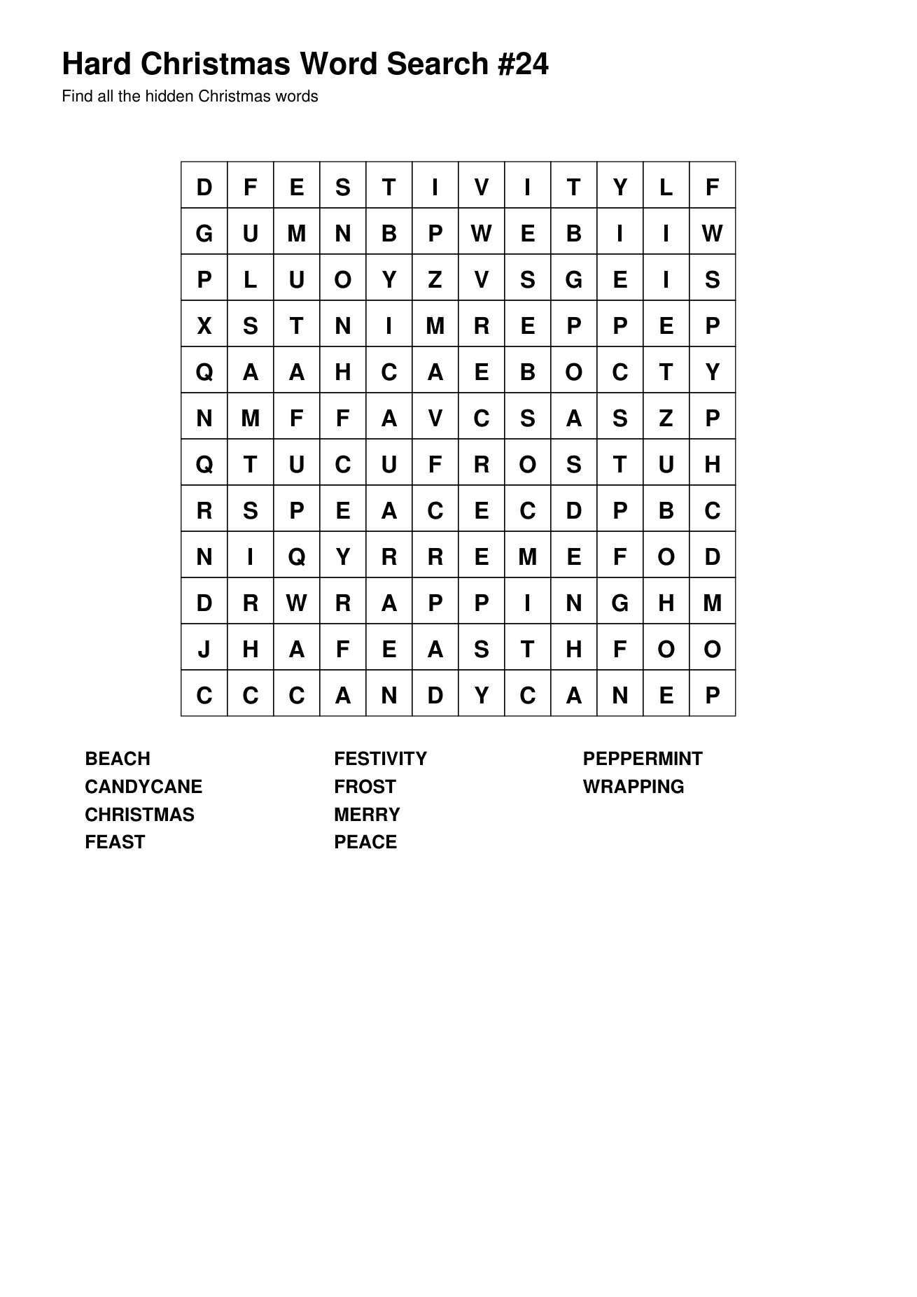 Christmas Word Searches – Hard – 50 Printable Puzzles – Book 3 - Image 6