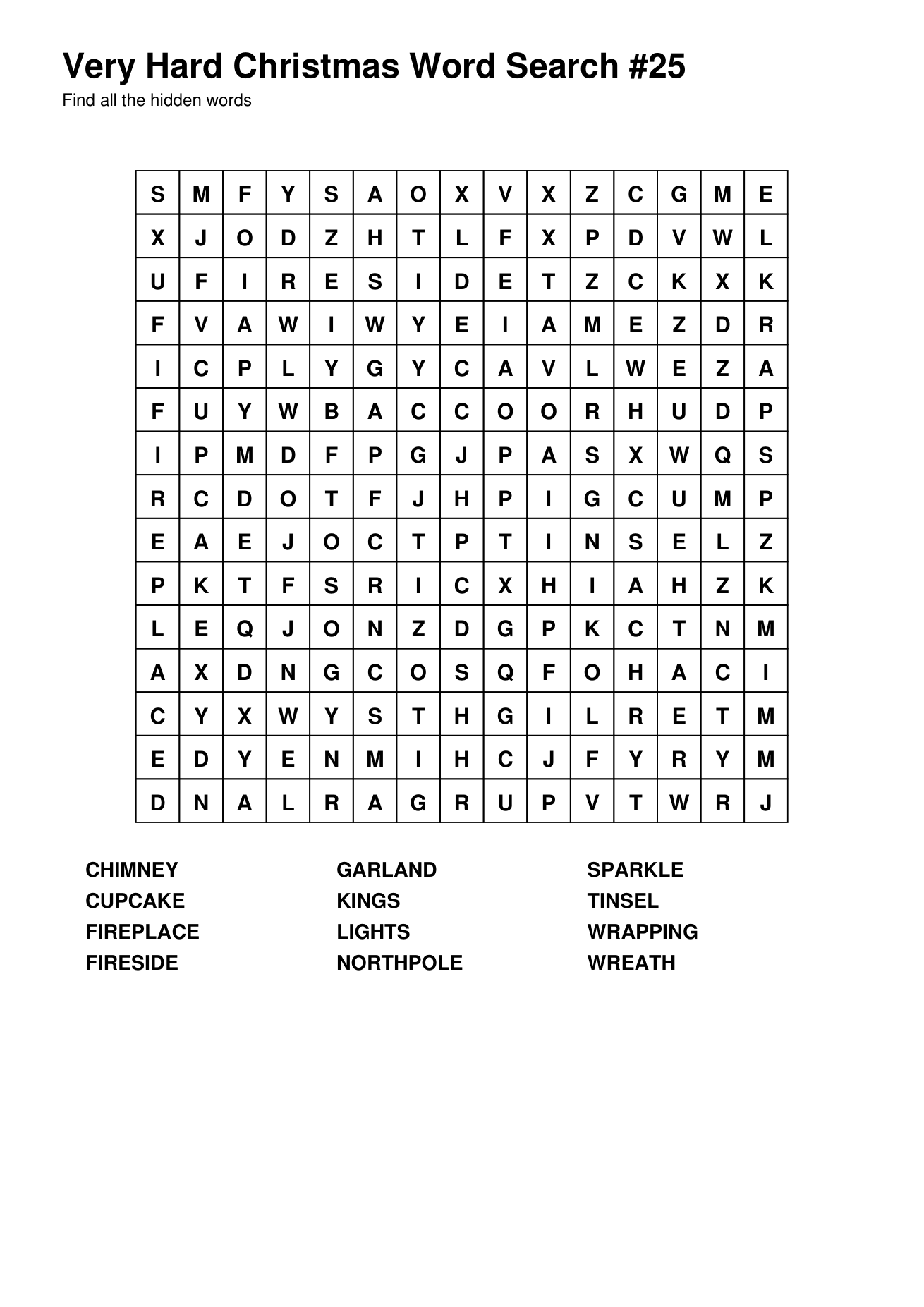 Christmas Word Searches – Very Hard – 25 Printable Puzzles - Image 4