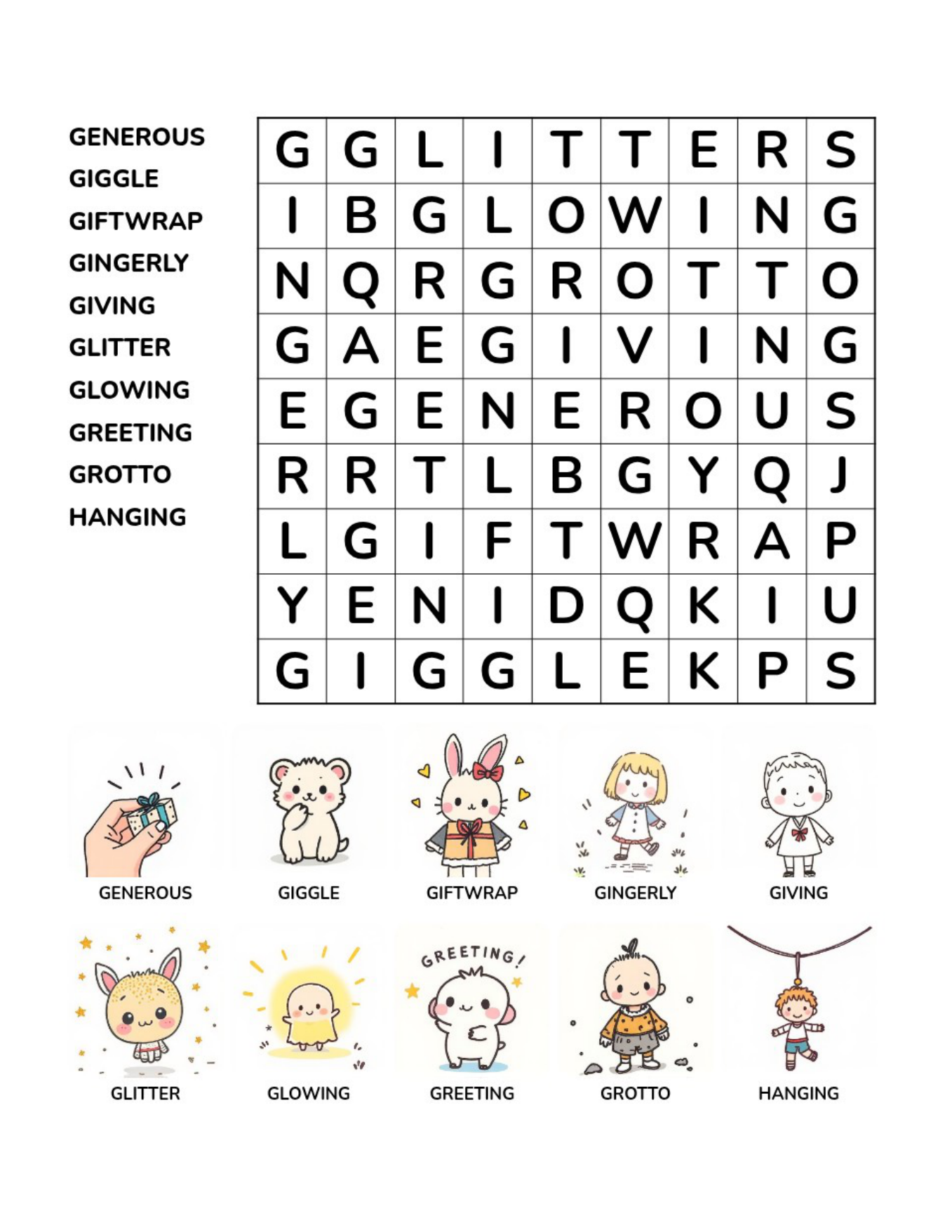 Christmas Mixed Puzzles – Medium – Cute Mix – 50 Printable Puzzles - Image 6