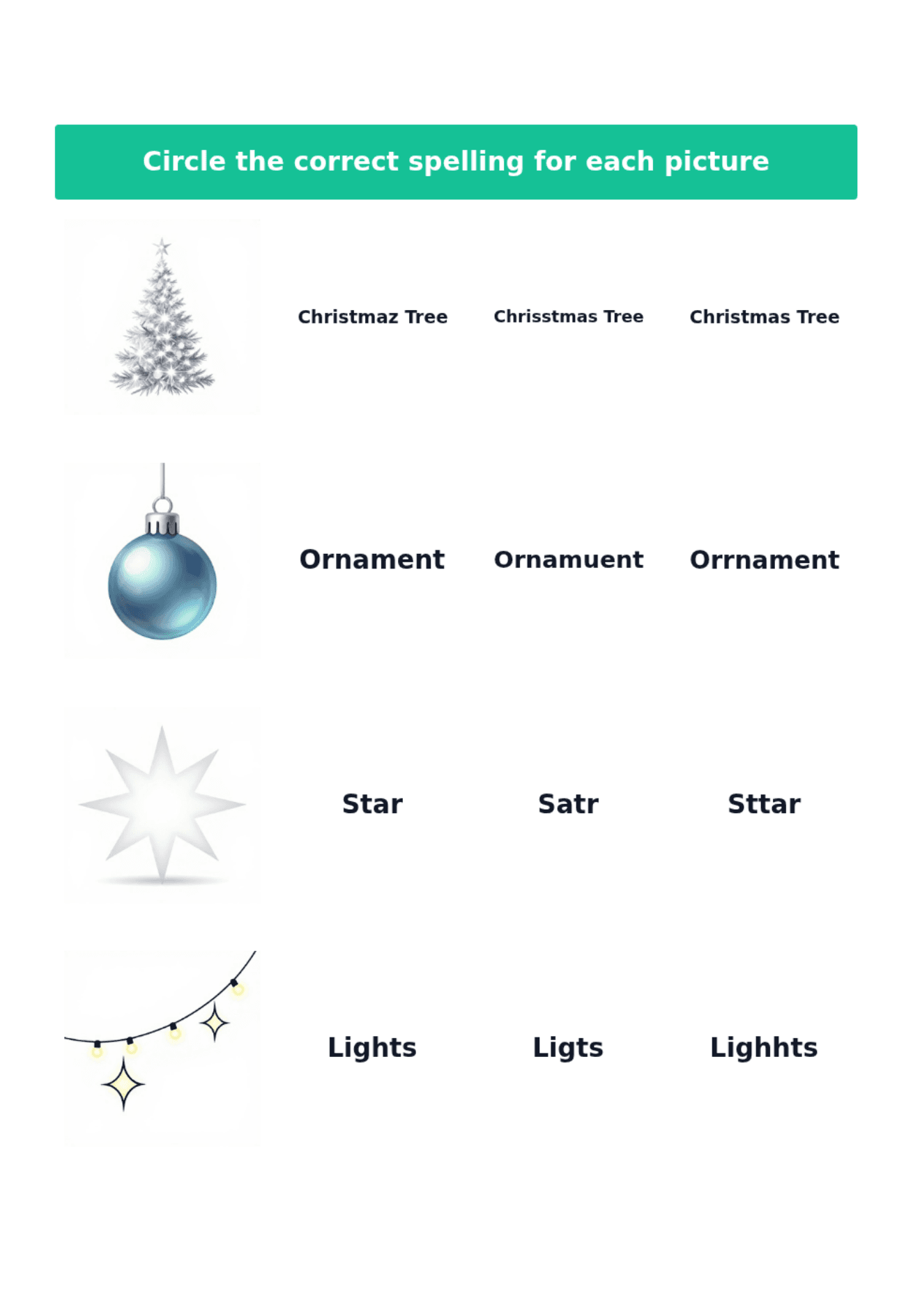 Christmas Early Learning Activity Book – Easy – 50 Printable Pages - Image 2