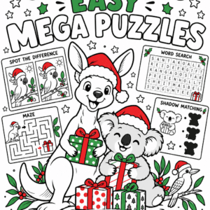 Christmas Easy Mega Puzzle Book for Kids