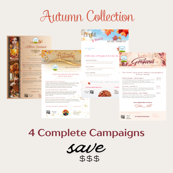 Autumn Salon Marketing Collection – 4 Complete Campaigns