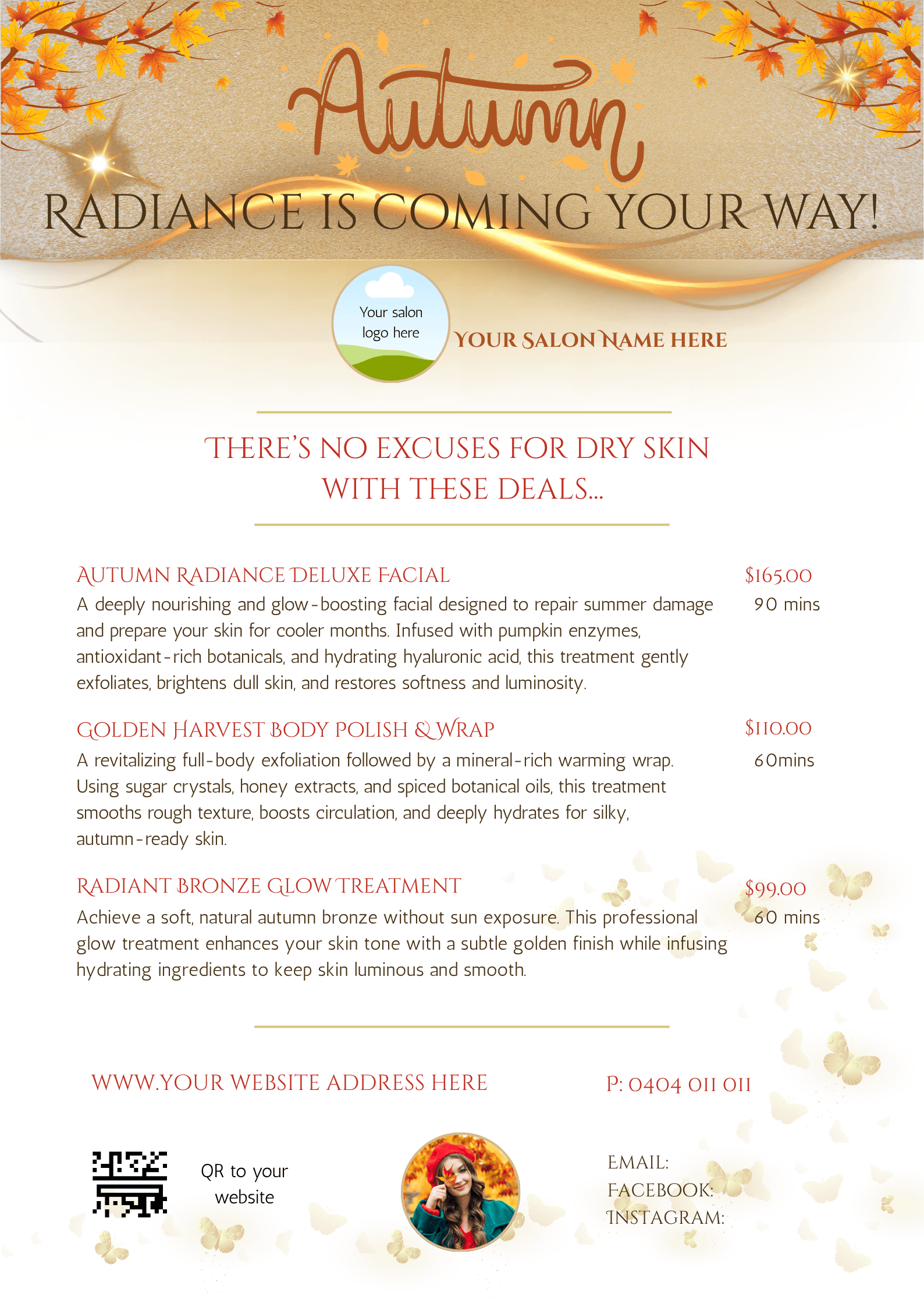 Autumn Radiance – 3-Month Salon Marketing Kit
