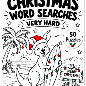 Christmas Word Searches – Very Hard – 50 Printable Puzzles - Book 2
