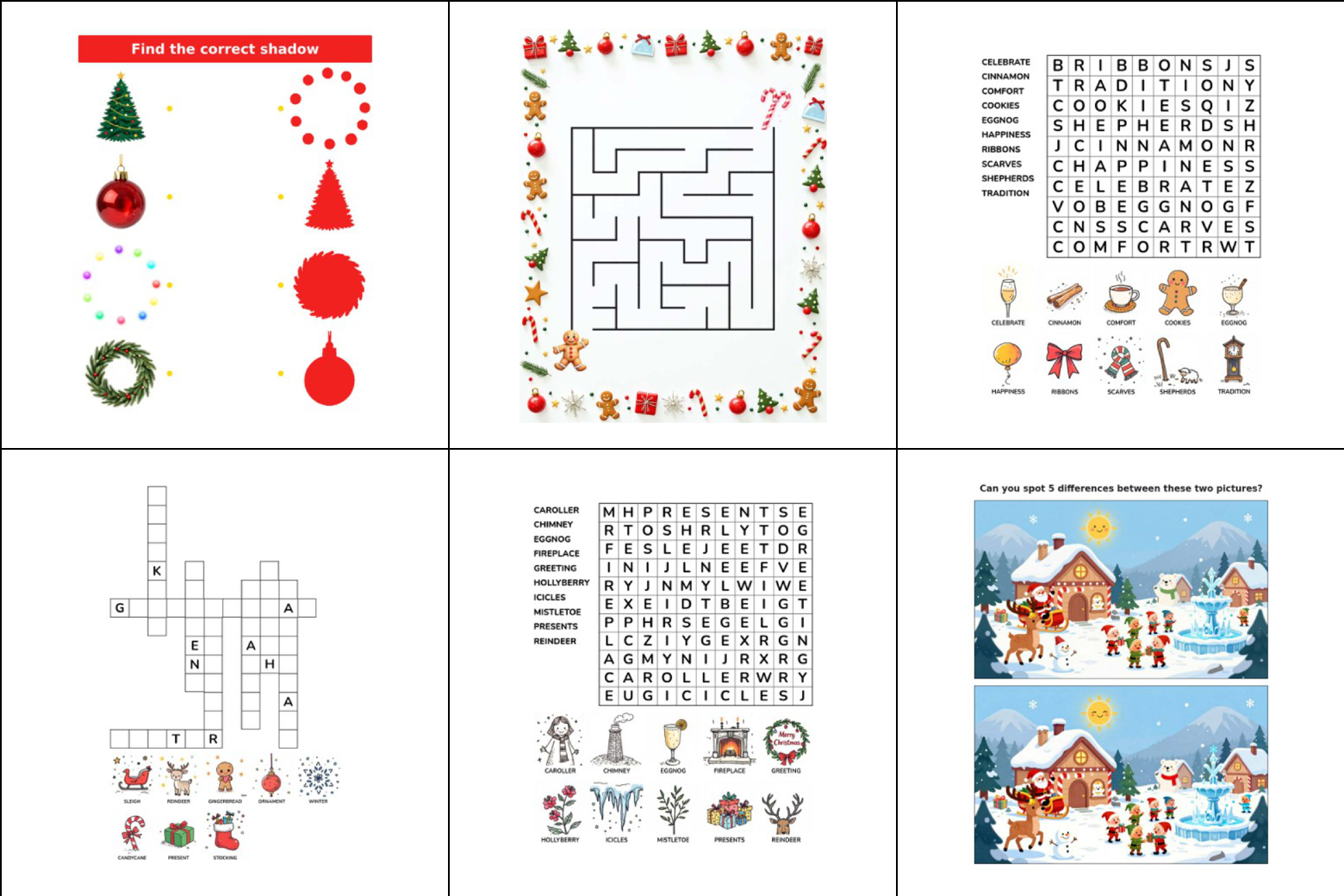 Christmas Easy Mega Puzzle Book for Kids - Image 10