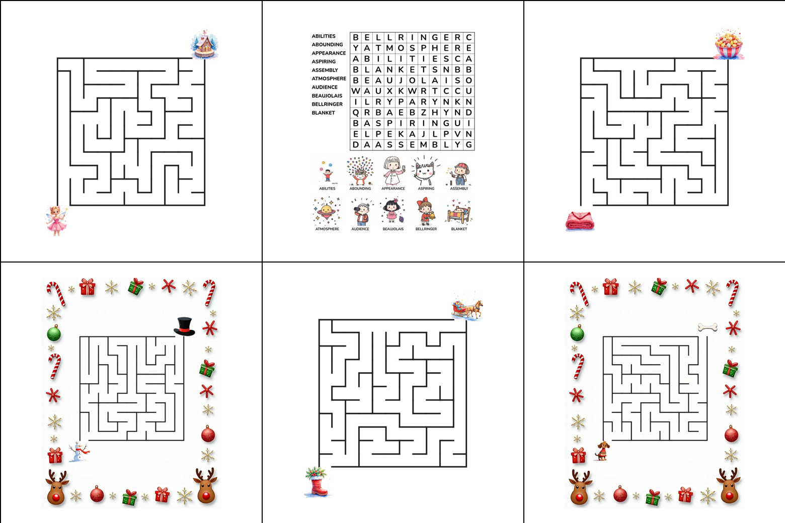 Christmas Mega Puzzles – Medium – 100 Printable Puzzles - Image 8