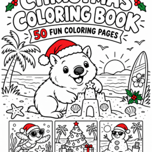 Australian Christmas Colouring Book – 50 Printable Pages
